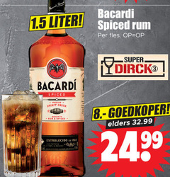  liter bacardi spiced rum fles spirit drink spices establecido super goedkoper elders 