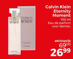  100 eternity moment calvin klein ml eau parfum dames 69 