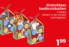  4 sinterklaas badbruisballen stuks 