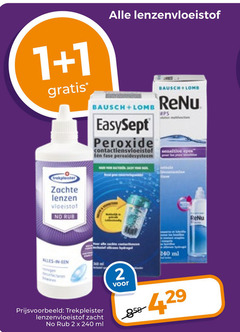  1 2 240 lenzenvloeistof bausch easysept peroxide contactlensvloeistof zachte lenzen vloeistof detecteren trekpleister zacht ml 