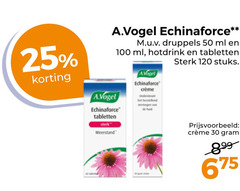  25 30 50 100 120 a.vogel echinaforce druppels ml hotdrink tabletten stuks 