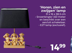  16 31 horen zwijgen lamp cm snoerlengte meter schakelaar e27 