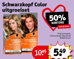  50 schwarzkopf color uitgroeiset kit racines permanent permanente retouche scan kaart middenbruin 