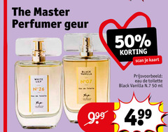  50 master perfume geur white lily eau toilette scan kaart black vanilla ml 