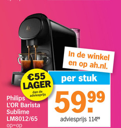  philips nespresso apparaten 55 65 ph barista sublime stuk 