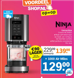  9 90 1000 ninja ice cream sorbet light smoothie bowl milkshake extras re spin voordeel lid ijsmachine lekkernijen maat romig ijs sorbets consistentie stuk air miles 