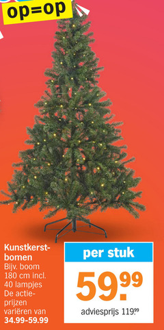  40 180 kunstkerstboom bomen boom cm lampjes varieeren stuk 