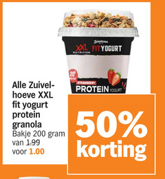  20 50 200 zuivelhoeve xxl nutrition zuivel hoeve fit yoghurt protein granola bakje strawberry 