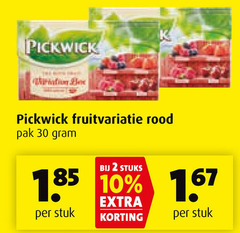  pickwick thee 2 10 30 fruitvariatie rood pak stuks stuk 