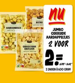  2 600 bourgondisch geroosterde knoflook bistro jumbo gekruide aardappeltjes zakken 