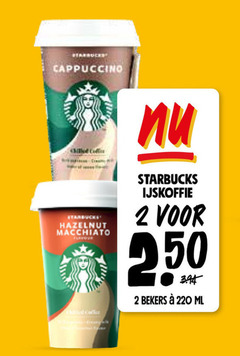  starbucks ijskoffie 2 cappuccino hazelnut macchiato bekers ml 