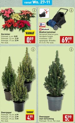  2 6 12 15 17 19 60 100 kerstster potmaat cm 5.99 stuk jaar verzamelt blad gras variabele hoogte instelbaar opvangzak breedte dwergspar verlichting 