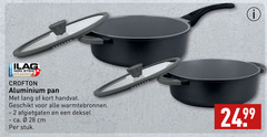  2 28 stick swiss technology aluminium pan lang kort handvat warmtebronnen deksel ca. cm stuk ei 