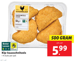  4 500 scharrelkip kaasschnitzels gegaard ge leven you beter dieren bescherming kip stuks pak 5.99 