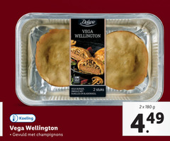  2 180 koeling vega wellington gevuld champignons stuks burger omhuld bladerdeeg 