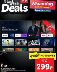  5 25 55 60 300 2020 black week deals maandag online home discover google play wonder woman new begins favorite youtube video store twitch tv red bull music emma fast furious hobbs shaw android smart resolutie beeld ingebouwde chromecast aansluitingen 3x hdmi 2x usb 2.0 2 45 cm separate required for movies goedkoper 