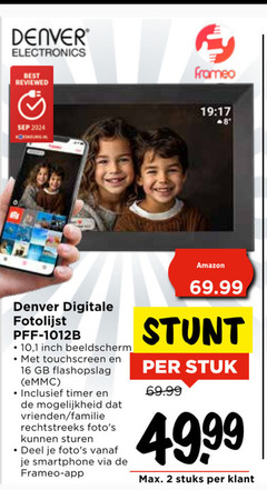  2 16 denver electronics best reviewed 19 17 digitale fotolijst 10 1 beeldscherm touchscreen gb flashopslag timer vrienden familie deel smartphone amazon stuk stuks 