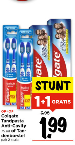  1 2 medium clean gate achterste colgate duo pack mm tandpasta anti ml tandenborstel pak stuks 