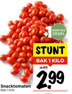  1 servies zegel snacktomaten bak kilo 