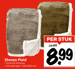  sherpa plaid kleuren cm stuk 