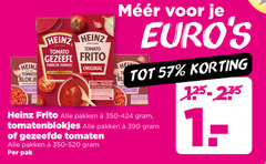  100 heinz tomato blokje tomates knoflook tomatoes frito original zongerijpte tomaten rijke pour gout kant basis base pakken tomatenblokjes gezeefde pak 