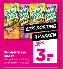  4 dubbel frisss ananas mango verfrissend boost roost dubbelfrisss pakken 1 5 liter combineren 