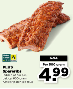  500 600 beter leven spareribs indisch piri pak ca. actieprijs kilo 