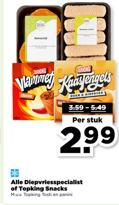  diepvries specialist bamischijf gekookte sambal krokant jasje rundvlees kroket topking classic oven airfryer 12x 10x stuk diepvriesspecialist snacks tosti panini 