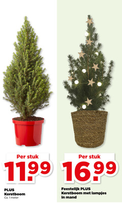  1 stuk kerstboom ca. meter feestelijk lampjes mand 