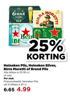  heineken silver birra moretti brand blikjes bier 5 6 25 33 pilsener pack since pils stuk 