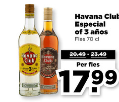  3 havana club especial fles anejo anos 