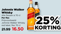  25 johnnie walker whisky flessen fles red label wa john 