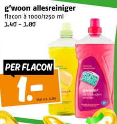  1 allesreiniger flacon 1000 ml liter v.a. dore schouders eronder 