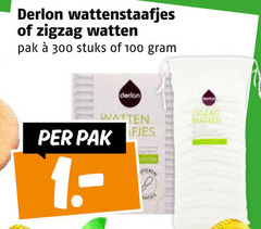  1 100 300 derlon wattenstaafjes zigzag watten pak stuks 