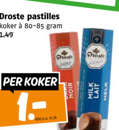  1 droste pastilles koker melk 