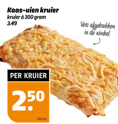  250 300 kaas uien kruier kilo vers afgebakken 