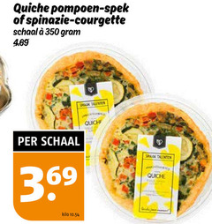  350 quiche pompoen spek spinazie courgette schaal kilo talenten 