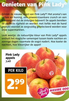  genieten pink lady nieuwe oogst lychee honing onweerstaanbare crunch kleurenpalet zintuigen betovert appels bereiken hand geplukt zorgvuldig supermarkten natuurlijke kleur onthult magische samenspel koele nachten dagen nadert koeler appel kilo 