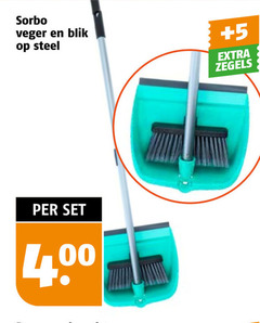  sorbo veger blik steel 5 zegels 