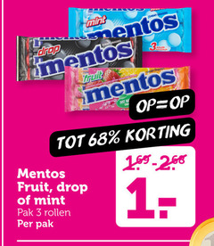  1 3 drop mint chewy dragees mentos fruit just pak rollen 