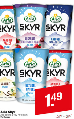  5 45 skyr aardbei fraise bosfruit fruits des bois naturel creamy vanille nature style yoghurt icelandic yo bekers beker 