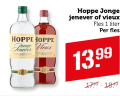  1 hoppe jonge jenever vieux fles liter 