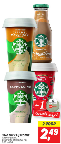  starbucks ijskoffie 2 250 caramel macchiato flavour coffee drink chilled bold espresso creamy milk hints cappuccino edition chocolate mocha cocoa beker fles ml 3 4 50 1 royal boch since belgium zegel 