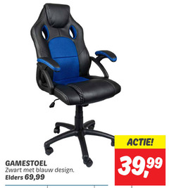  gamestoel zwart blauw design elders 69 99 