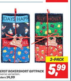  heren boxershorts 2 alldays olly holly christmas kerst boxershort giftpack elders 14 99 pack 5 