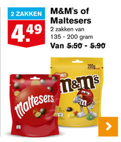  2 10 22 200 500 zakken maltesers le 