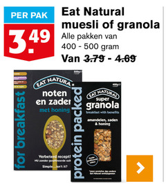  25 400 500 pak natural muesli granola pakken vezelrijk geraffineerde suikers noten zaden for breakfast natura honing recept it protein packed super with benefits amandelen ontbijtgranen 