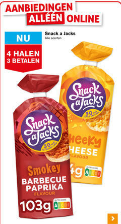  3 4 30 online snack jacks soorten cake smokey barbecue paprika flavour nutri score snack-a-jacks 