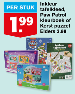  1 4 6 99 stuk tafelkleed paw patrol kleurboek kerst puzzel elders nickelodeon 3 potloden puzzle peppa pig 