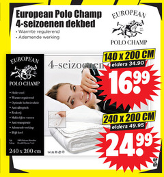  dekbed 4 100 140 200 240 european polo seizoenen warmte regulerend ademende werking holle vezel luchtcirculatie anti allergisch reukvrij wassen transpiratie koel tijk polyester microfiber vulling cm elders 16 